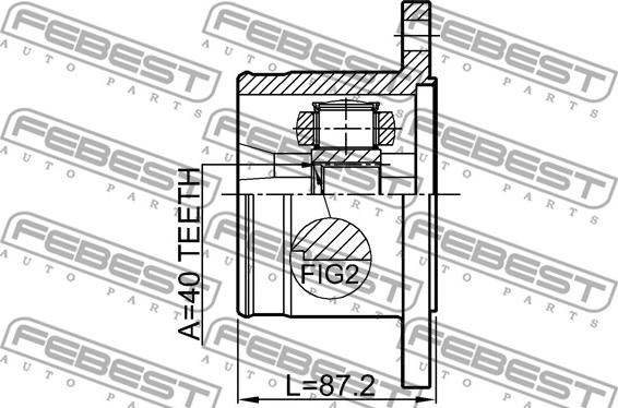 Febest 0211-TA60R - Nivelsarja, vetoakseli inparts.fi