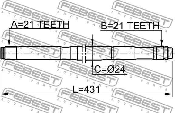 Febest 0212-QG15LH - Vetoakseli inparts.fi