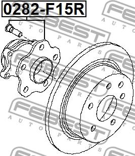 Febest 0282-F15R - Pyörän napa inparts.fi