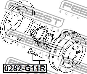 Febest 0282-G11R - Pyörän napa inparts.fi