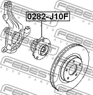 Febest 0282-J10F - Pyörän napa inparts.fi