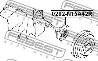 Febest 0282-N15A42R - Pyörän napa inparts.fi