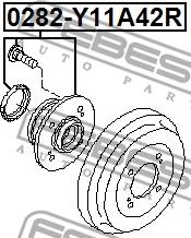 Febest 0282-Y11A42R - Pyörän napa inparts.fi