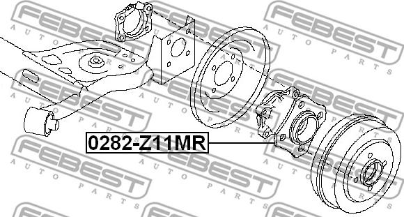 Febest 0282-Z11MR - Pyörän napa inparts.fi