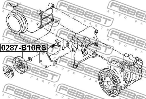 Febest 0287-B10RS - Ohjainrulla, moniurahihna inparts.fi