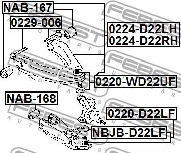 Febest 0229-006 - Kallistumansäätöruuvi inparts.fi