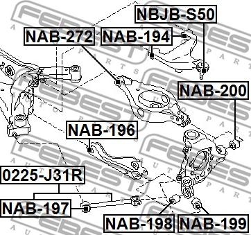 Febest NAB-194 - Tukivarren hela inparts.fi