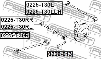 Febest 0225-T30R - Tukivarsi, pyöräntuenta inparts.fi