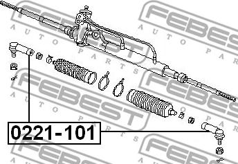 Febest 0221-101 - Raidetangon pää inparts.fi