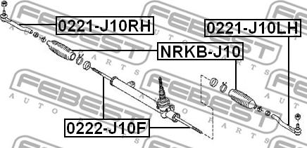 Febest NRKB-J10 - Paljekumi, ohjaus inparts.fi