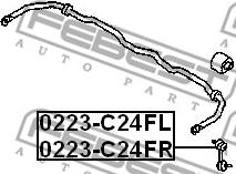 Febest 0223-C24FR - Tanko, kallistuksenvaimennin inparts.fi