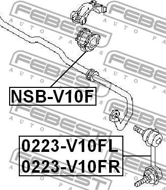 Febest 0223-V10FR - Tanko, kallistuksenvaimennin inparts.fi