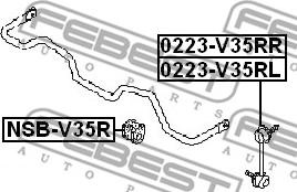 Febest 0223-V35RR - Tanko, kallistuksenvaimennin inparts.fi