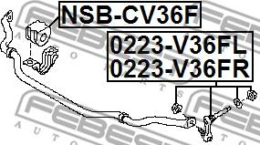 Febest 0223-V36FL - Tanko, kallistuksenvaimennin inparts.fi