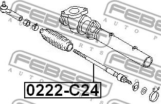 Febest 0222-C24 - Raidetangon pää, suora inparts.fi