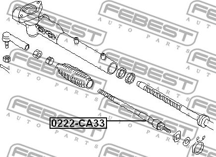 Febest 0222-CA33 - Raidetangon pää, suora inparts.fi