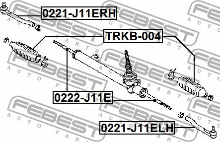 Febest 0222-J11E - Raidetangon pää, suora inparts.fi