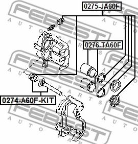 Febest 0276-TA60F - Mäntä, jarrusatula inparts.fi