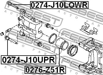 Febest 0276-Z51R - Mäntä, jarrusatula inparts.fi