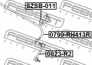 Febest 0799-RH413R - Vakaaja inparts.fi