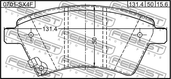 Febest 0701-SX4F - Jarrupala, levyjarru inparts.fi