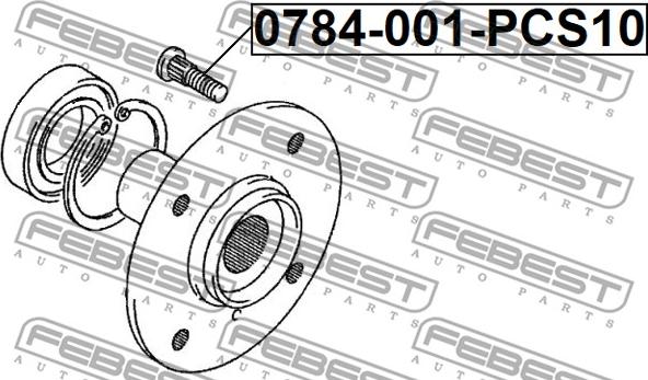 Febest 0784-001-PCS10 - Pyöränpultit inparts.fi