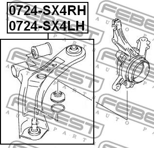 Febest 0724-SX4RH - Tukivarsi, pyöräntuenta inparts.fi