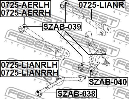 Febest SZAB-040 - Tukivarren hela inparts.fi