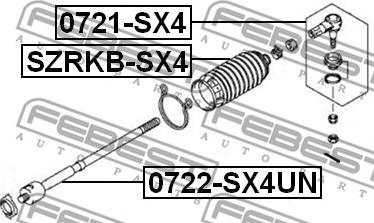 Febest 0721-SX4 - Raidetangon pää inparts.fi