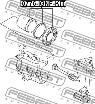 Febest 0776-IGNF-KIT - Korjaussarja, jarrusatula inparts.fi