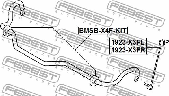 Febest BMSB-X4F-KIT - Korjaussarja, vakaajan hela inparts.fi