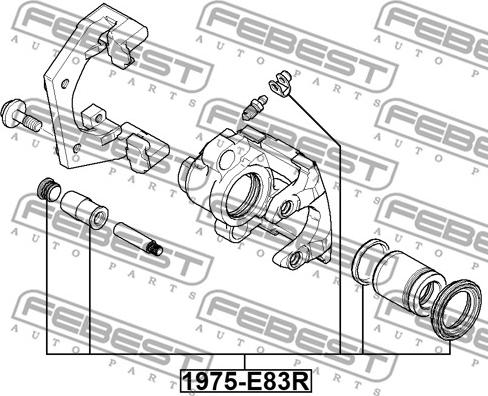 Febest 1975-E83R - Korjaussarja, jarrusatula inparts.fi