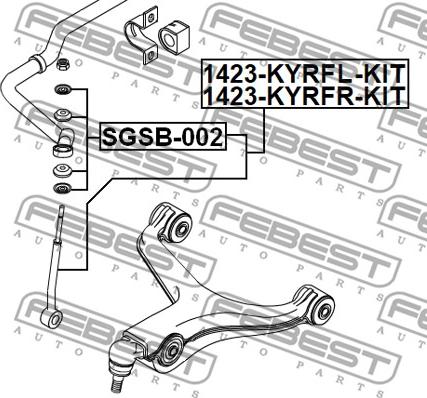 Febest 1423-KYRFR-KIT - Tanko, kallistuksenvaimennin inparts.fi