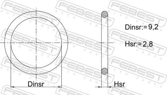 Febest 16400-005 - Tiivisterengas, ruiskutusventtiili inparts.fi