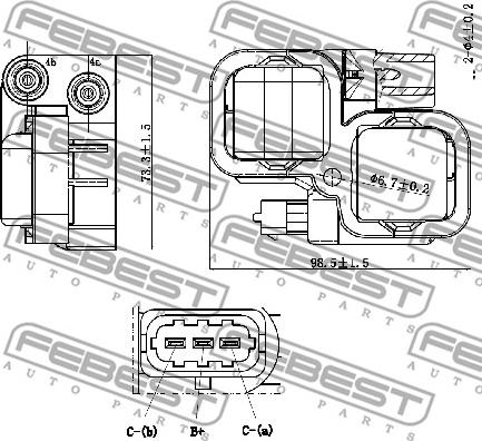 Febest 16640-002 - Sytytyspuola inparts.fi