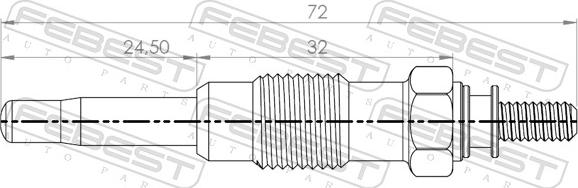 Febest 16642-004 - Hehkutulppa inparts.fi