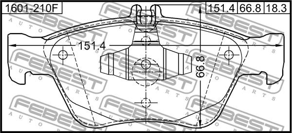 Febest 1601-210F - Jarrupala, levyjarru inparts.fi