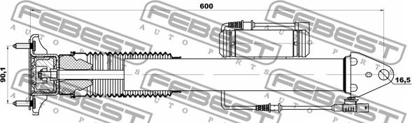 Febest 16110-001R - Iskunvaimennin inparts.fi