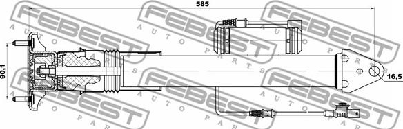 Febest 16110-002R - Iskunvaimennin inparts.fi