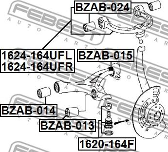 Febest BZAB-014 - Tukivarren hela inparts.fi