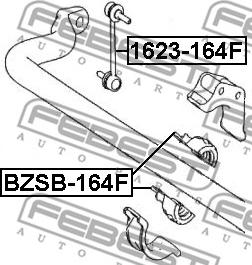 Febest 1623-164F - Tanko, kallistuksenvaimennin inparts.fi