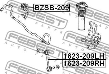 Febest BZSB-209 - Laakerin holkki, vakaaja inparts.fi