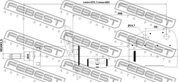 Febest 10110-002FR - Iskunvaimennin inparts.fi