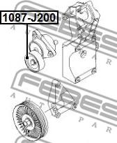 Febest 1087-J200 - Ohjainrulla, moniurahihna inparts.fi