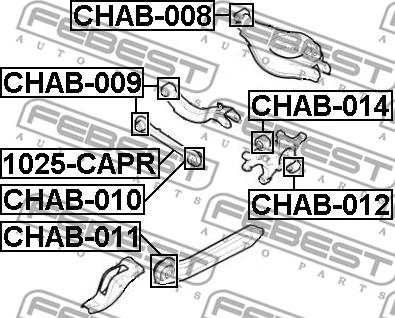 Febest CHAB-009 - Tukivarren hela inparts.fi