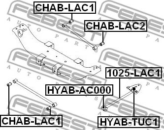 Febest CHAB-LAC1 - Tukivarren hela inparts.fi