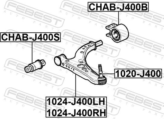 Febest CHAB-J400S - Tukivarren hela inparts.fi