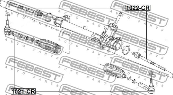 Febest 1021-CR - Raidetangon pää inparts.fi