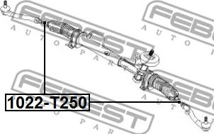 Febest 1022-T250 - Raidetangon pää, suora inparts.fi