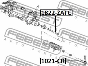 Febest 1822-ZAFC - Raidetangon pää, suora inparts.fi